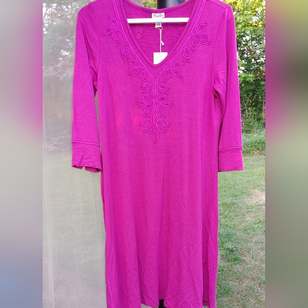 Hatley Elsie fuchsia dress SZ.Med. NWT